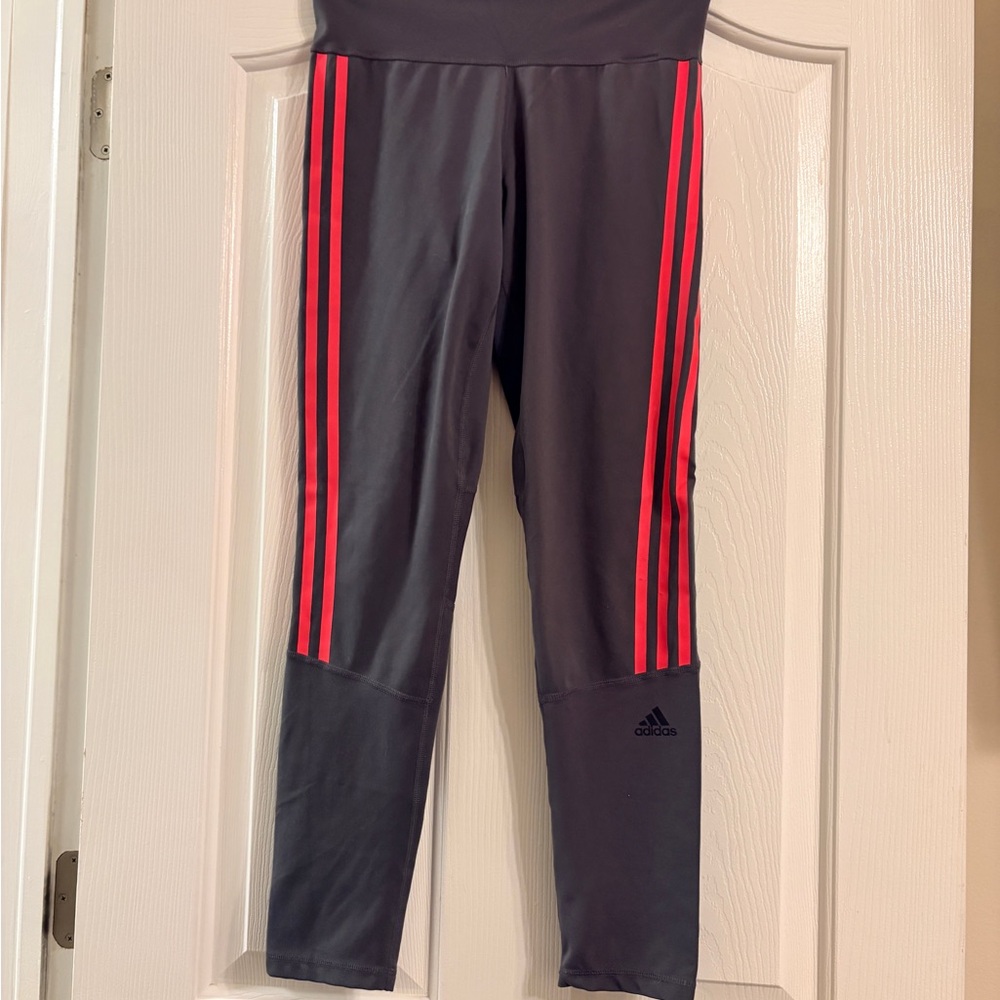 Adidas Women’s Charcoal and Crimson Leggings